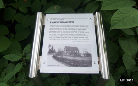 Gedenktafel Gut Karschhausen